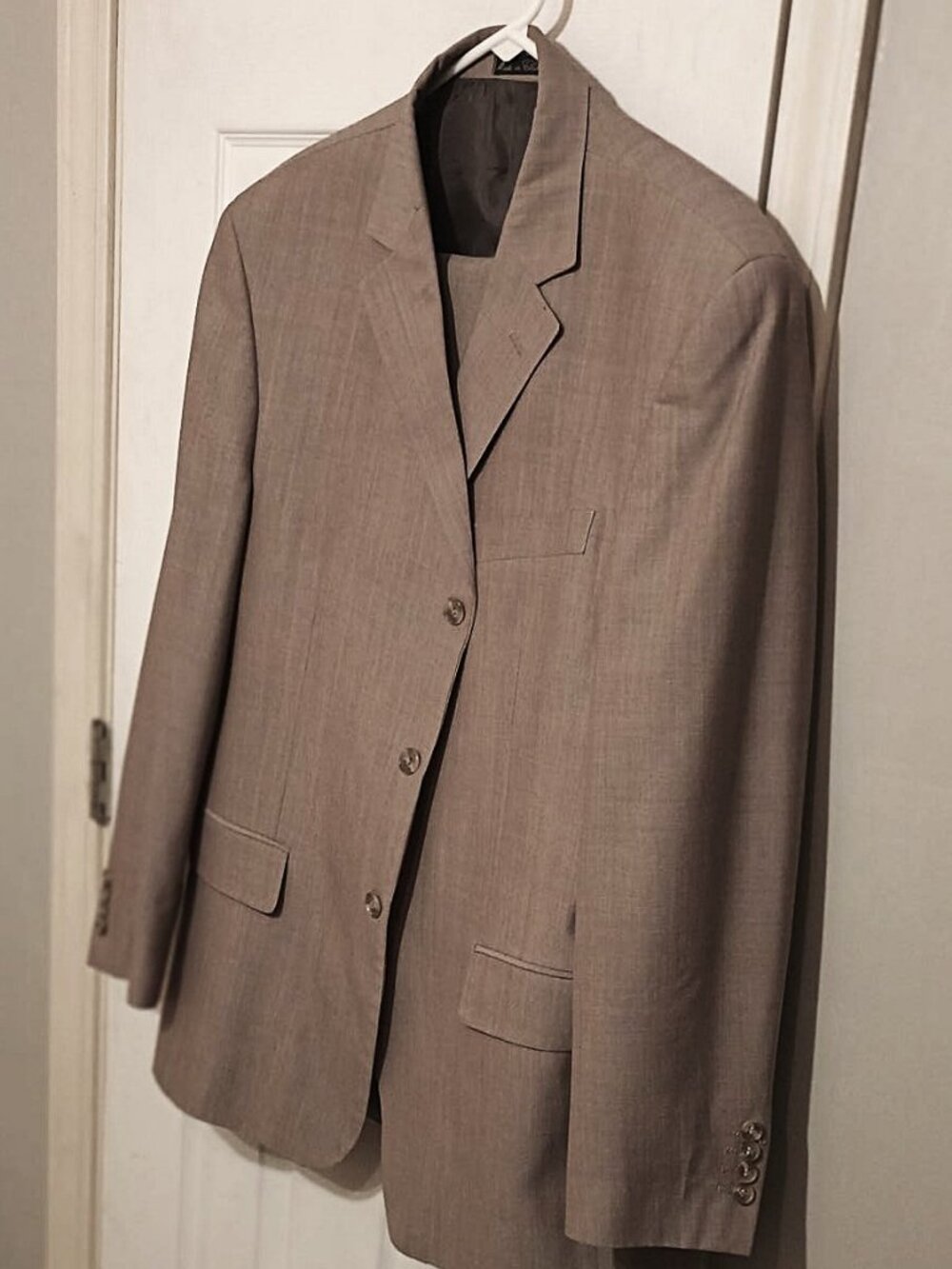 Lineage Men Light Tan 2 Piece Suit  43R